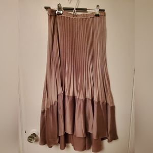 Club Monaco pleated high low skirt